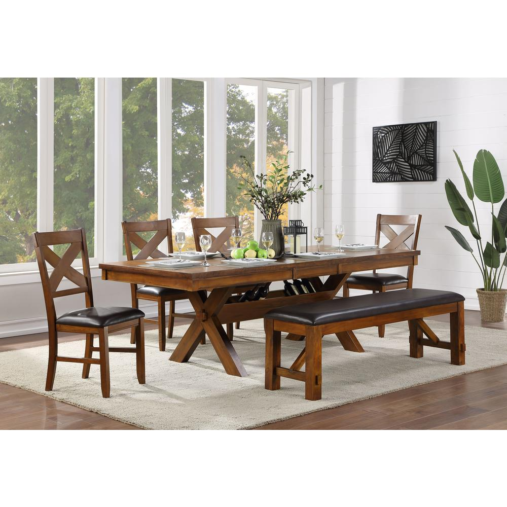 Boho Aesthetic ACME Apollo ACME Apollo Dining Table, Walnut (1Set/2Ctn) | Biophilic Design Airbnb Decor Furniture 