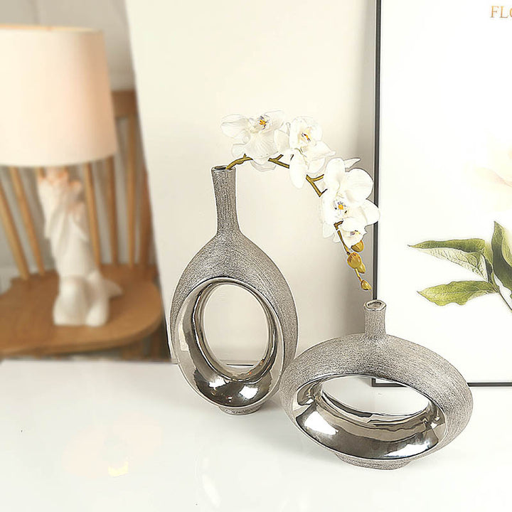 Buy farmhouse furniture Le Castella | Mediterranean Ceramic Vase Floral Decoration - Modern Cottage Farmhouse Furniture
