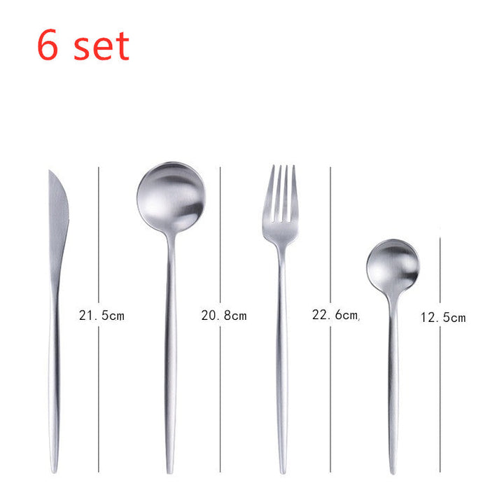 Boho Aesthetic Elegant Portuguese Anti Corrosion Stainless Steel Tableware Set | Biophilic Design Airbnb Decor Furniture 