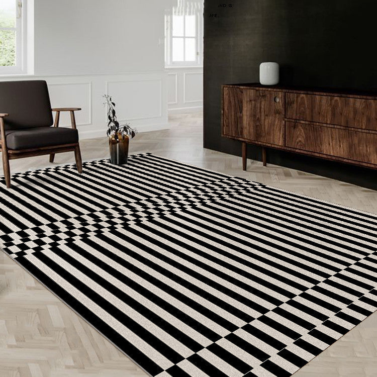 The Belfort | Large Black And White Striped Modern Minimalist Rugs | order couch online - buy sofa -buy sofa online