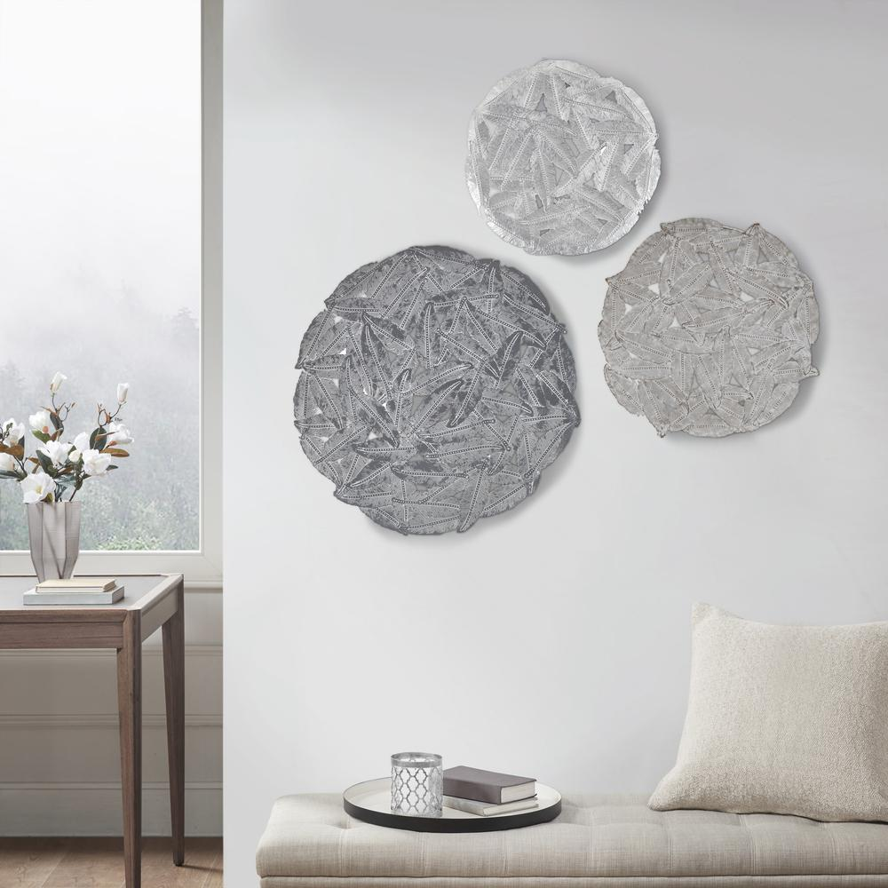Boho Aesthetic Iron Painted Wall Decor Set of 3 | Biophilic Design Airbnb Decor Furniture 
