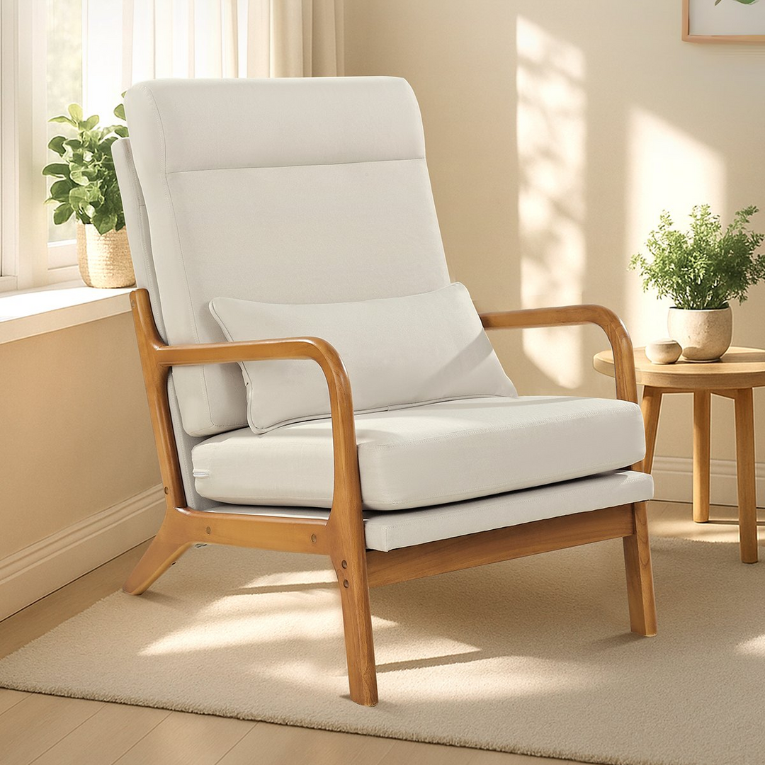 Buy farmhouse furniture La Riviera Beige Mediterranean Contemporary Accent Chair - Modern Cottage Farmhouse Furniture