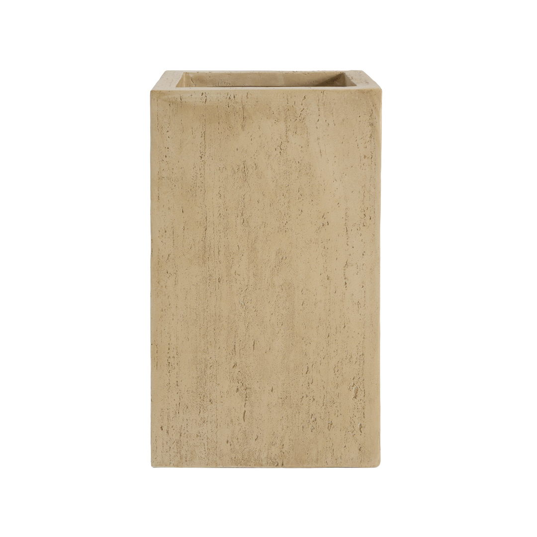 Buy farmhouse furniture MGO Handmade Planter Box with Travertine Finish - 27''H, Durable and Stylish - Modern Cottage Farmhouse Furniture