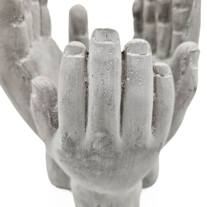 Buy farmhouse furniture Set of 2 Accepting Hands Accent 6x6x9 Inch Cement Hand Decor - Modern Cottage Farmhouse Furniture
