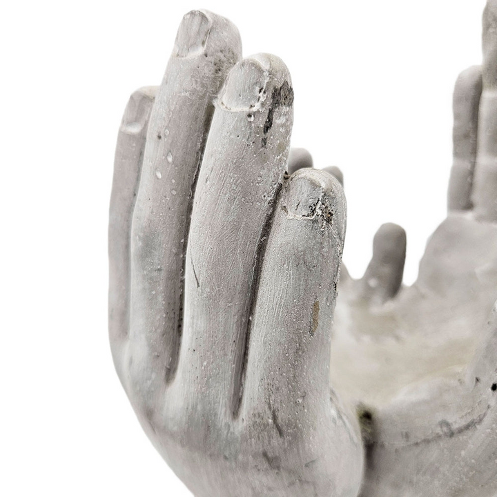 Buy farmhouse furniture Set of 2 Accepting Hands Accent 6x6x9 Inch Cement Hand Decor - Modern Cottage Farmhouse Furniture