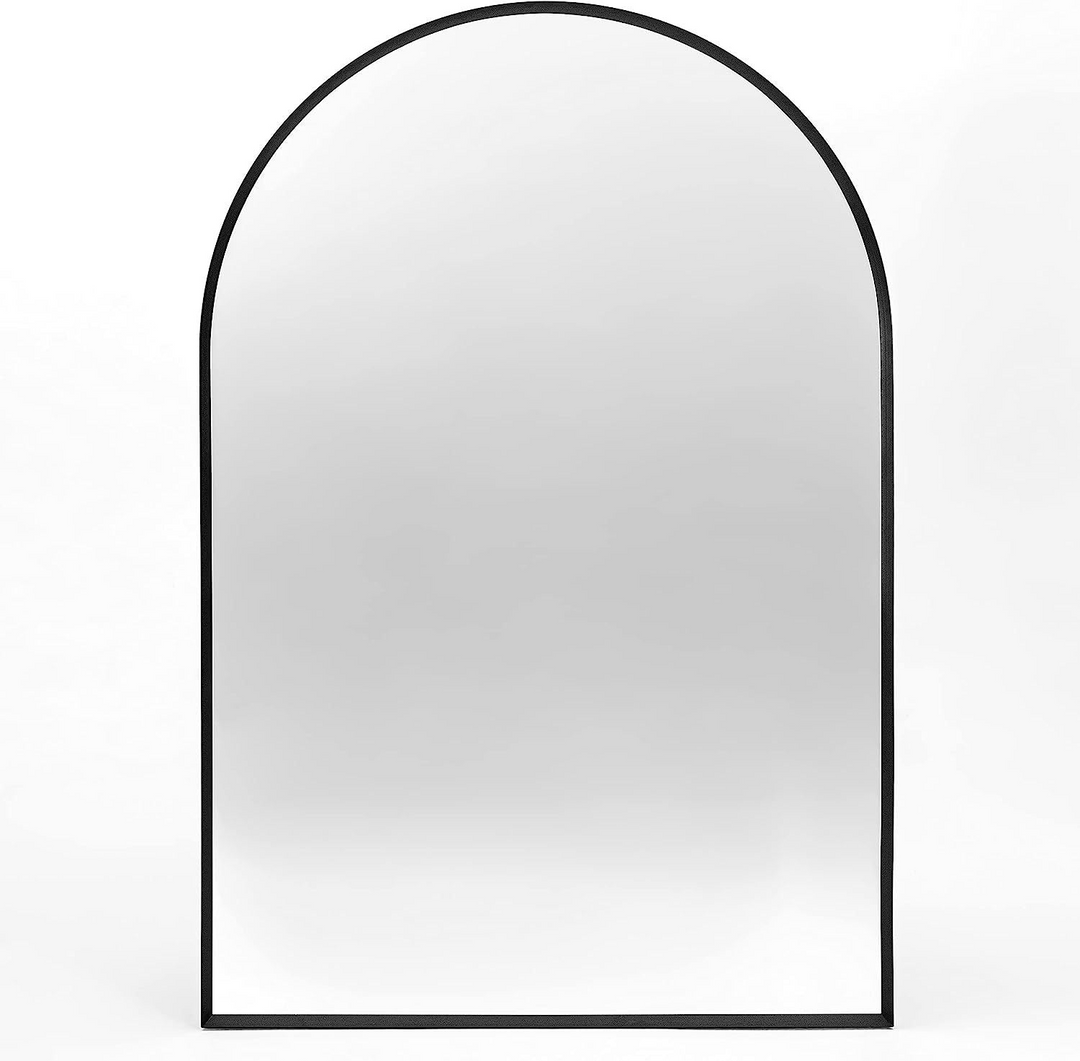 Buy farmhouse furniture Buy Best Farmhouse Arched Mirror | 24x36 Black Metal Framed Rustic Wall Mirror - Modern Cottage Farmhouse Furniture