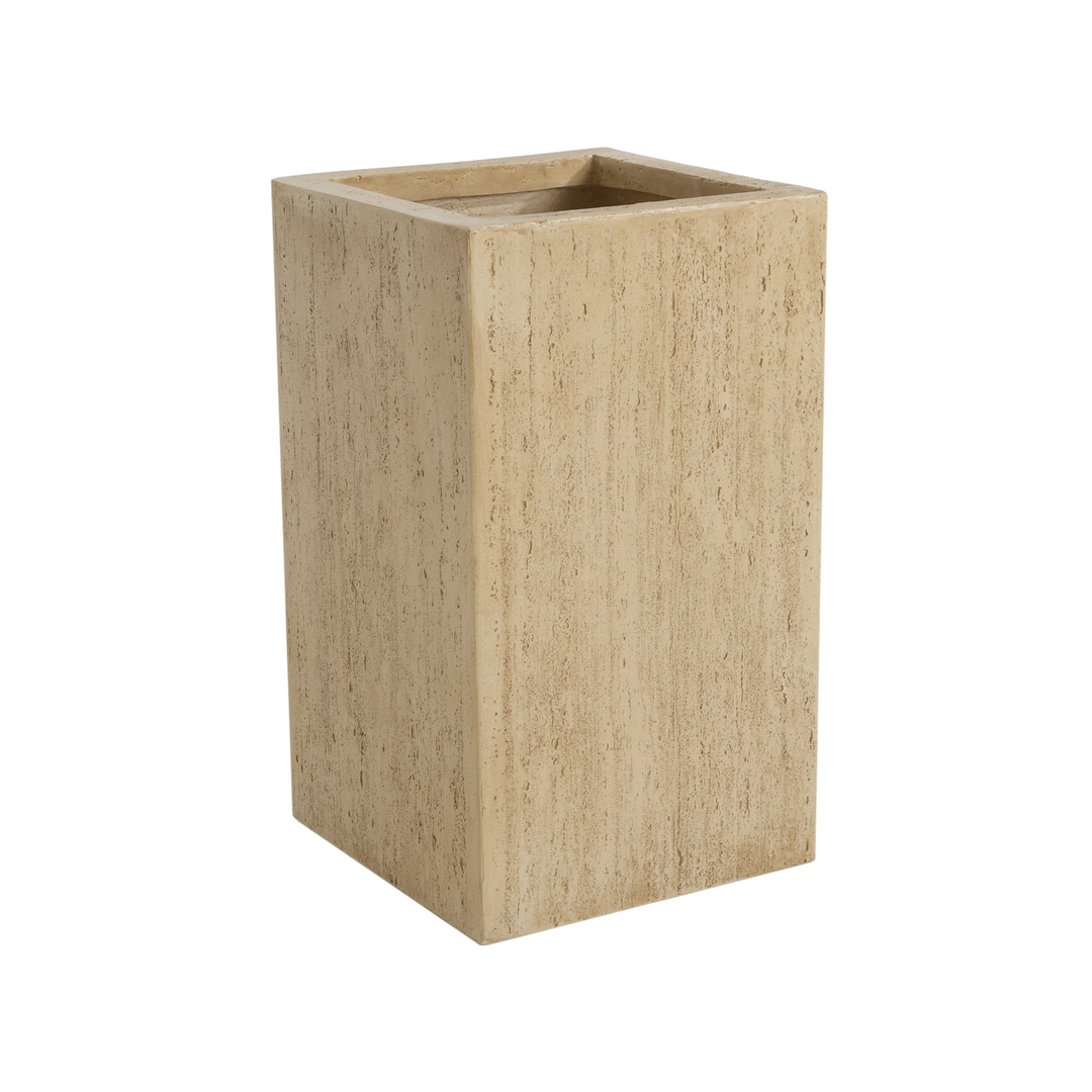 Buy farmhouse furniture MGO Handmade Planter Box with Travertine Finish - 27''H, Durable and Stylish - Modern Cottage Farmhouse Furniture
