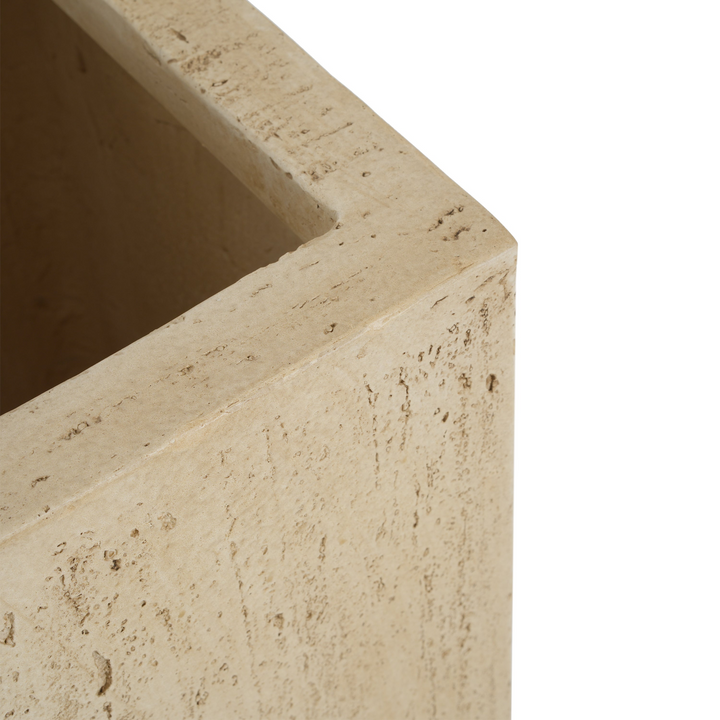 Buy farmhouse furniture MGO Handmade Planter Box with Travertine Finish - 27''H, Durable and Stylish - Modern Cottage Farmhouse Furniture