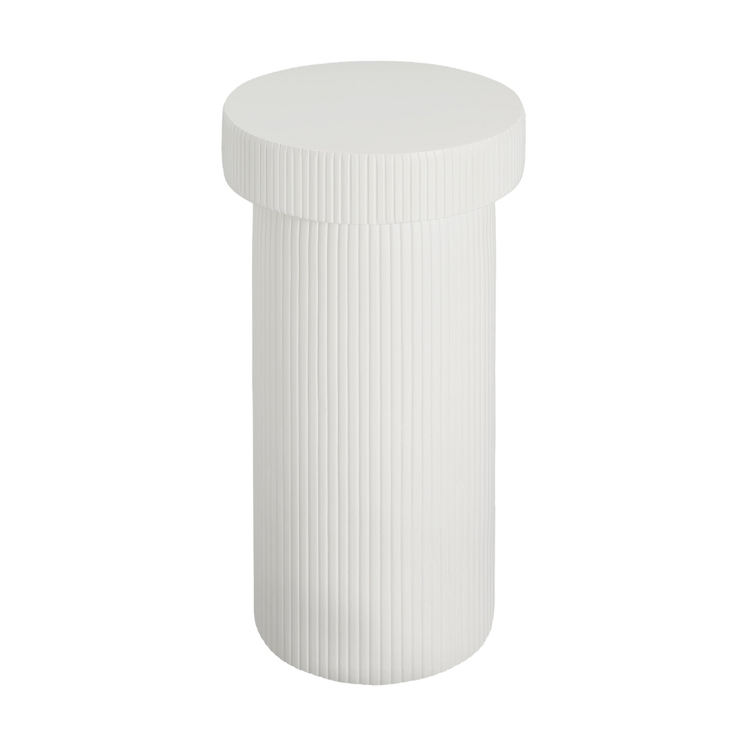 Buy farmhouse furniture White Mediterranean Farmhouse Column Plant Stand - Modern Cottage Farmhouse Furniture