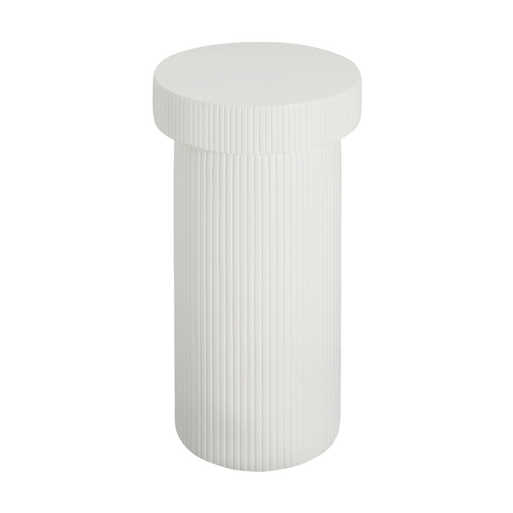 Buy farmhouse furniture White Mediterranean Farmhouse Column Plant Stand - Modern Cottage Farmhouse Furniture