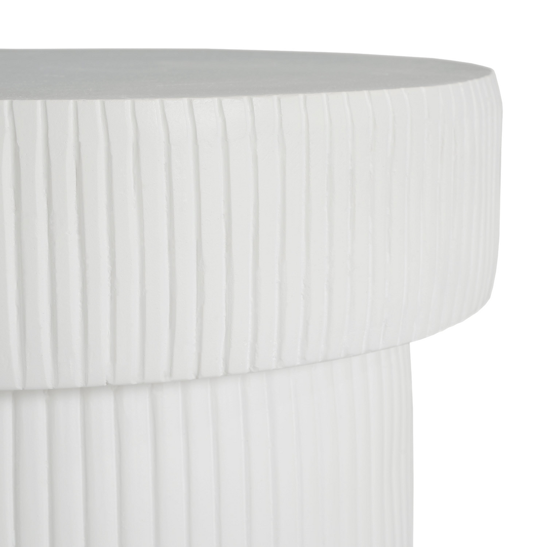 Buy farmhouse furniture White Mediterranean Farmhouse Column Plant Stand - Modern Cottage Farmhouse Furniture
