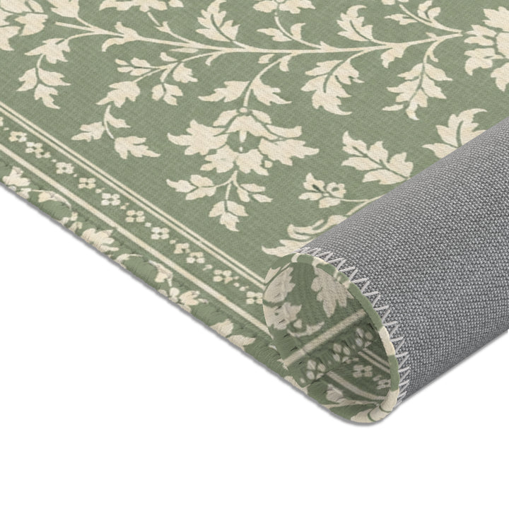 Buy farmhouse furniture Decorative Cream &amp; Sage Area Rug By. Artisan Blooms - Modern Cottage Farmhouse Furniture