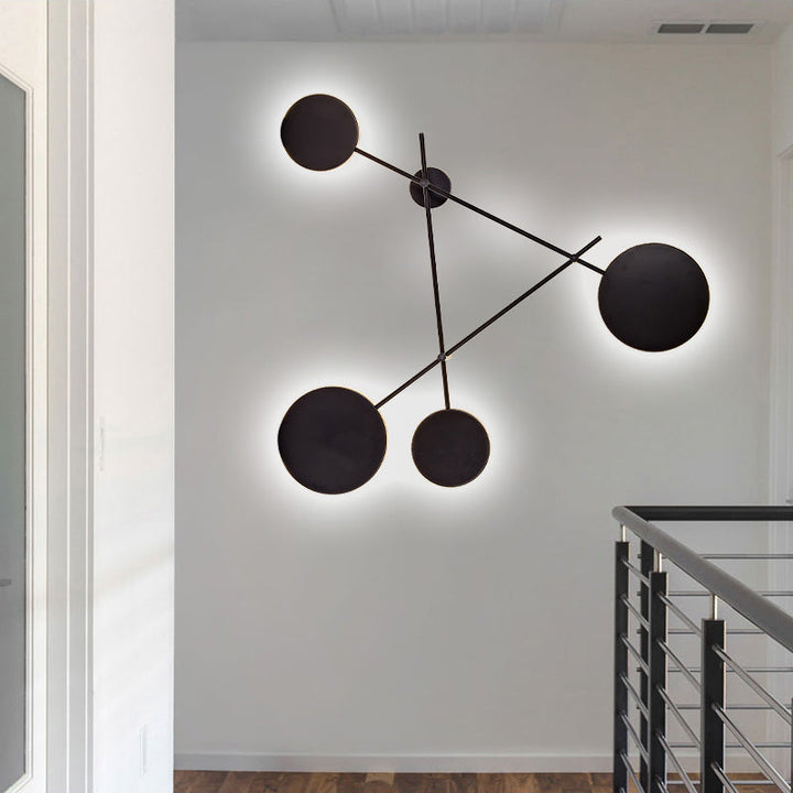 Boho Aesthetic Saint-Étienne | Minimalist Industrial Triangular Modern Wrought Iron LED Wall Lamp | Biophilic Design Airbnb Decor Furniture 