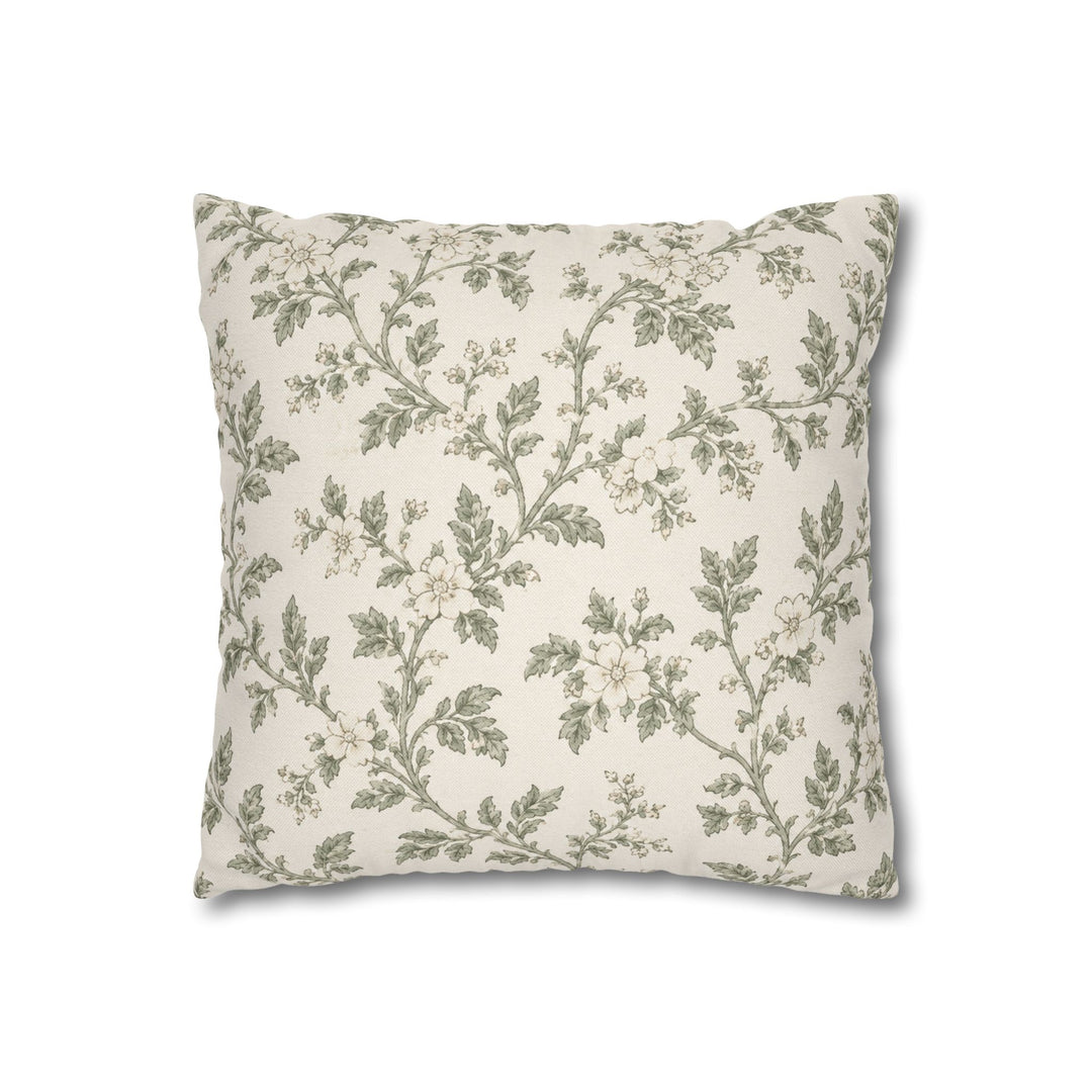 Cream &amp; Sage Floral Pillowcase By. Artisan Blooms