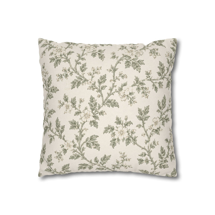 Cream &amp; Sage Floral Pillowcase By. Artisan Blooms
