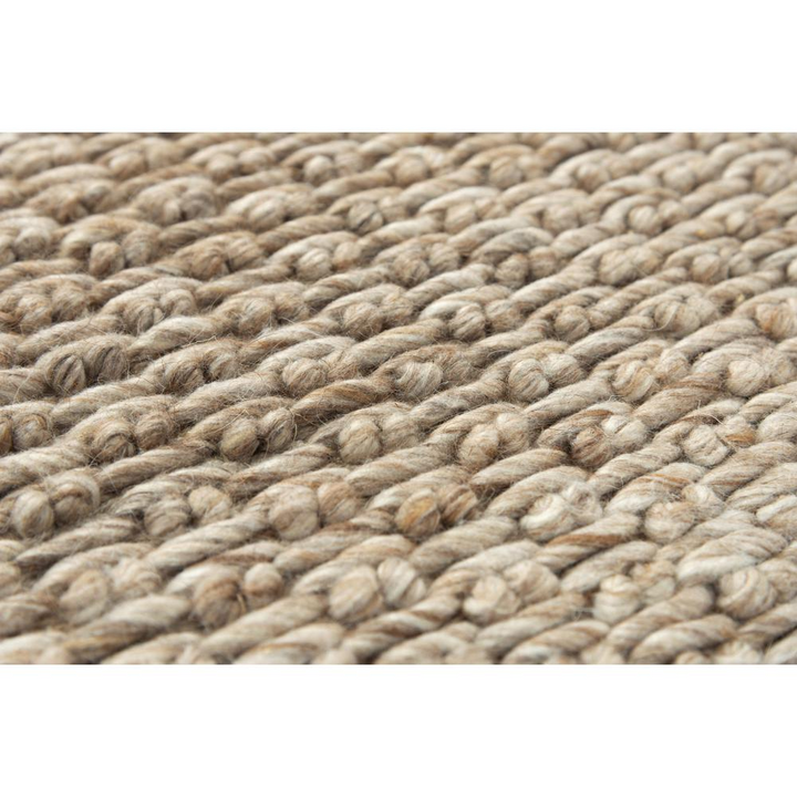 Sepia Hand Woven Flat Weave Pile Wool/ Polyester Rug, 5' x 7'6" - Mediterranean Italian Contemporary Home Decor Furniture