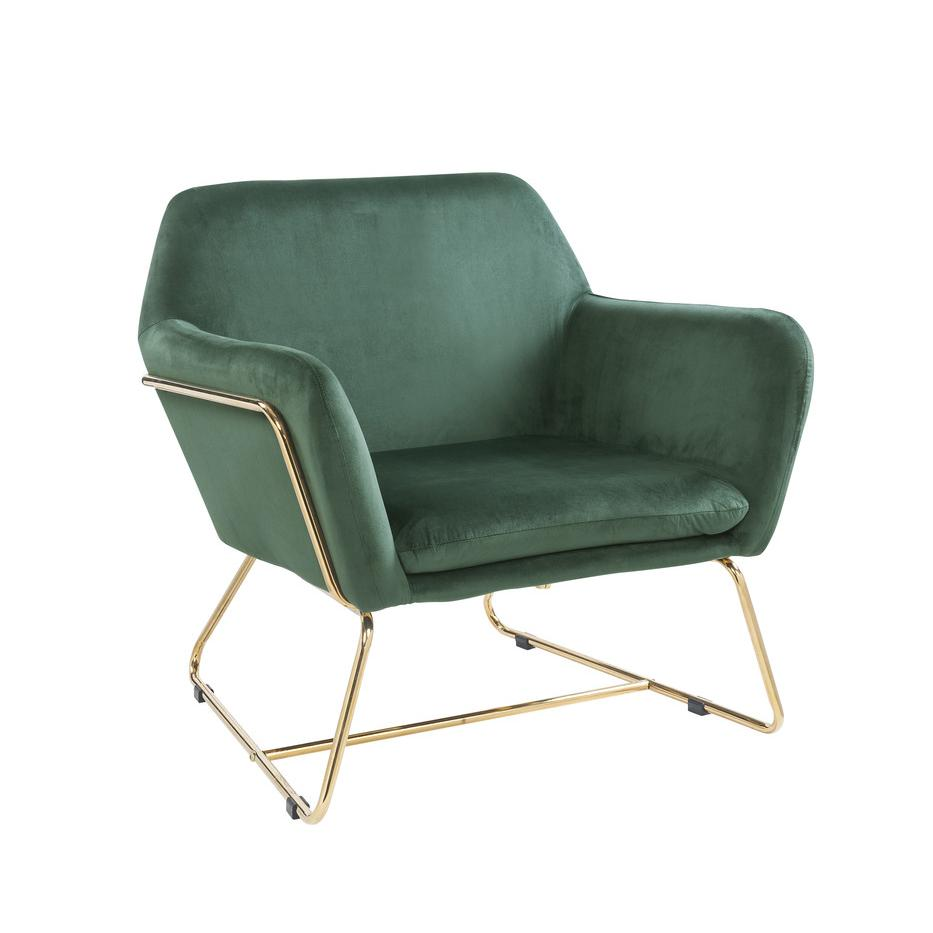 Keira Metal Green Velvet Mediterranean Italian Accent Chair - Mediterranean Italian Contemporary Home Decor Furniture