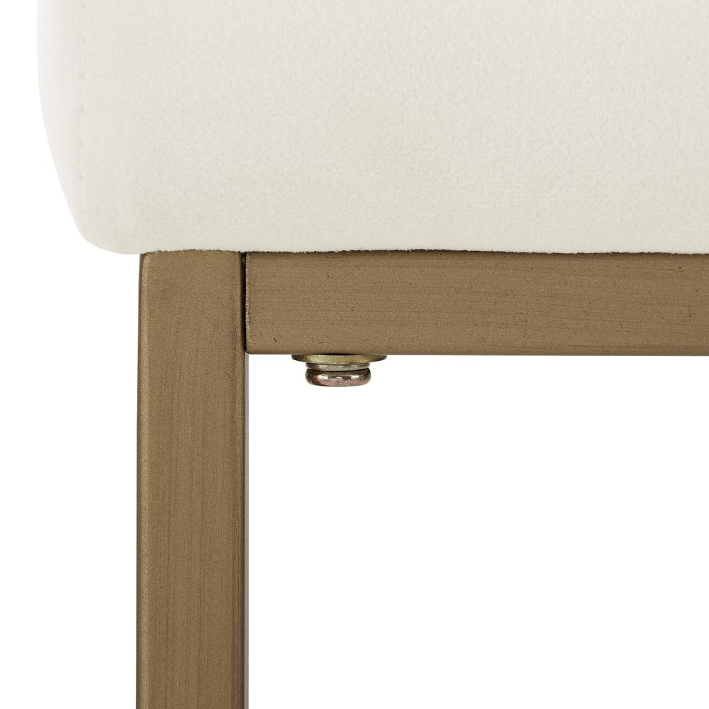 Buy farmhouse furniture The Portofino White Tuscan Leather &amp; Gold Bar Stools – Set of 2 - Modern Cottage Farmhouse Furniture