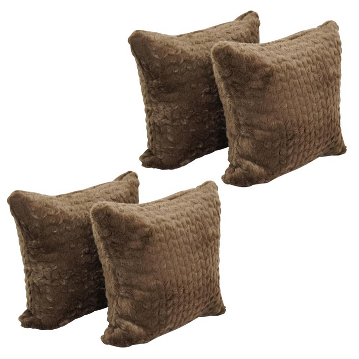 Buy farmhouse furniture Buy Best Farmhouse Throw Pillows | 17-inch Jacquard Cottage Farmhouse Pillow Set of 4 – Pattern 153 - Modern Cottage Farmhouse Furniture