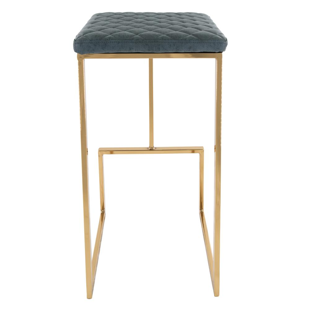 Buy farmhouse furniture The Portofino Gray Tuscan Leather & Gold Bar Stools – Set of 2 - Modern Cottage Farmhouse Furniture