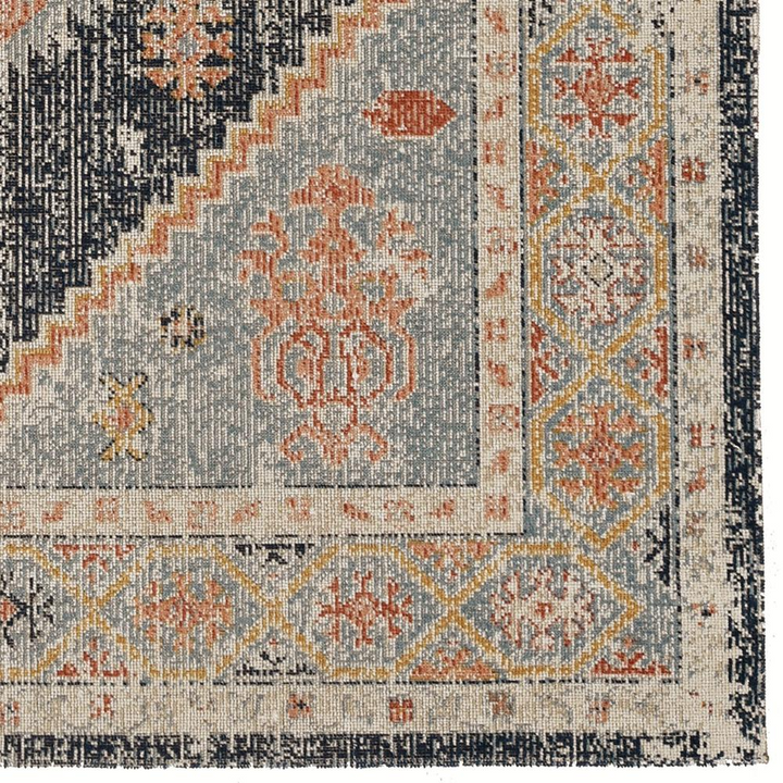 Valencia Mediterranean Contemporary Rust Vintage Distressed Rug - Mediterranean Italian Contemporary Home Decor Furniture