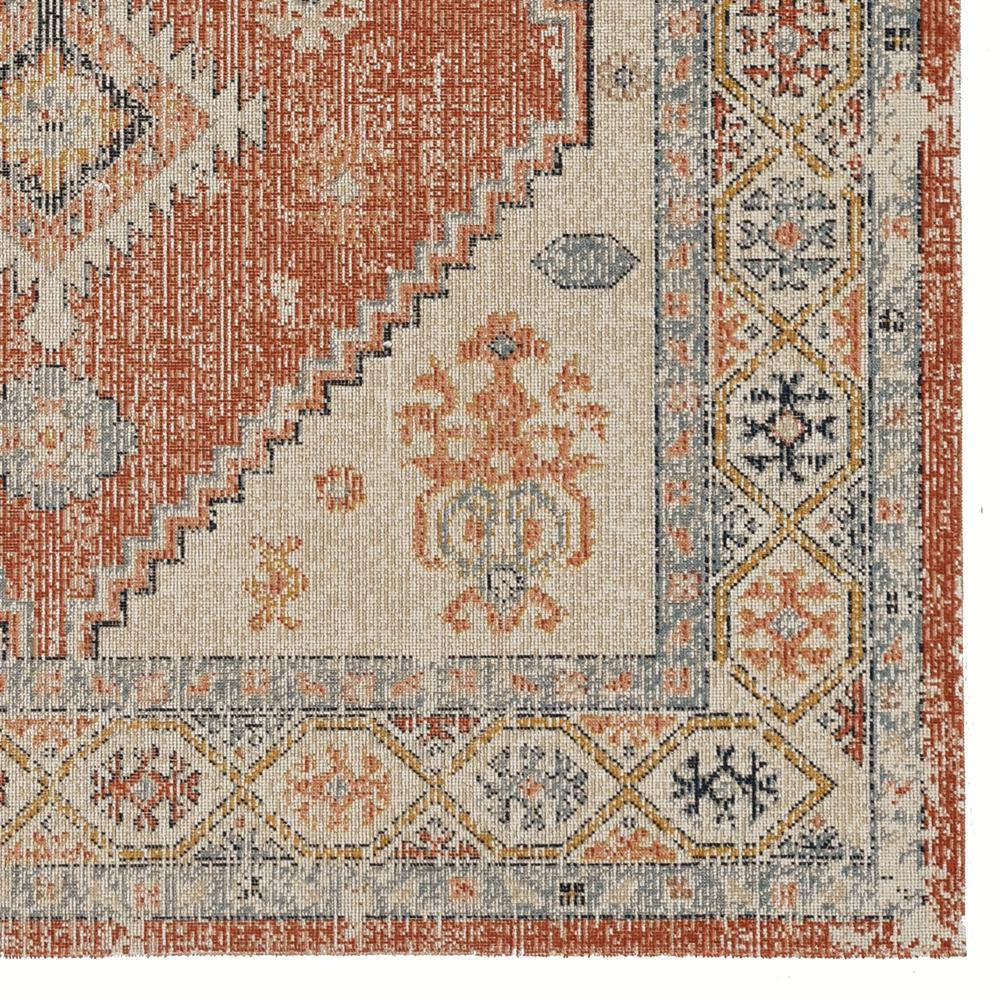 Valencia Rust | Large Mediterranean Vintage Distressed Area Rug - Mediterranean Italian Contemporary Home Decor Furniture