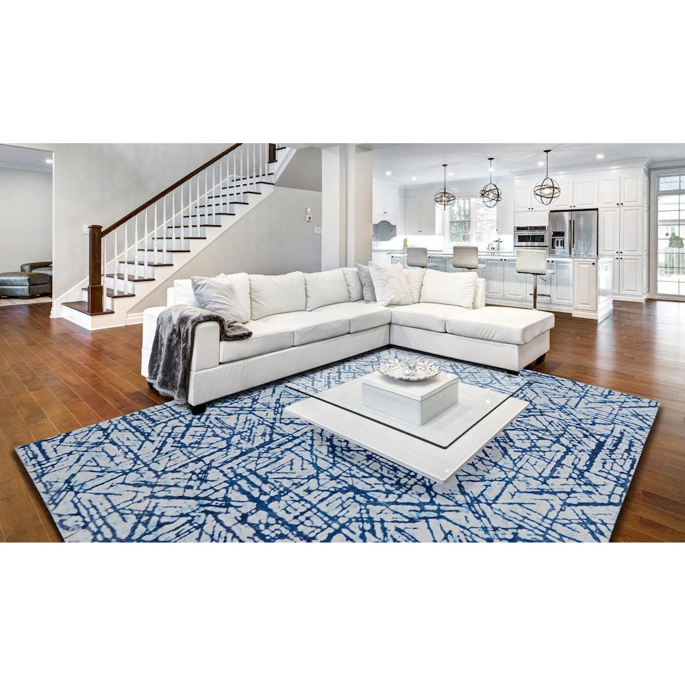 Azurea | Large Mediterranean Coastal Faux Rabbit Fur Area Rug - Mediterranean Italian Contemporary Home Decor Furniture