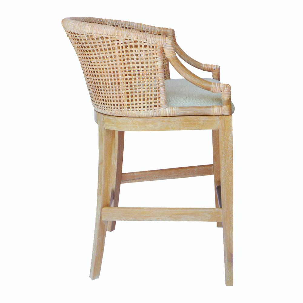 Buy farmhouse furniture Handcrafted Rattan Counter Stool 25" H - Modern Cottage Farmhouse Furniture