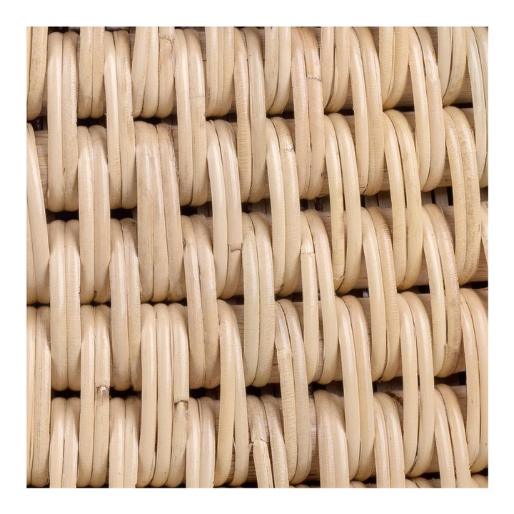 Kamari Mediterranean Farmhouse Rattan Coffee Table w/ Wood Top - Mediterranean Italian Contemporary Home Decor Furniture