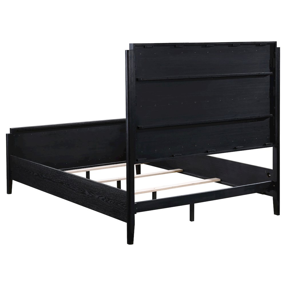 Buy farmhouse furniture Brookmead 60-inch Upholstered Mediterranean Farmhouse Queen Bed Black - Modern Cottage Farmhouse Furniture