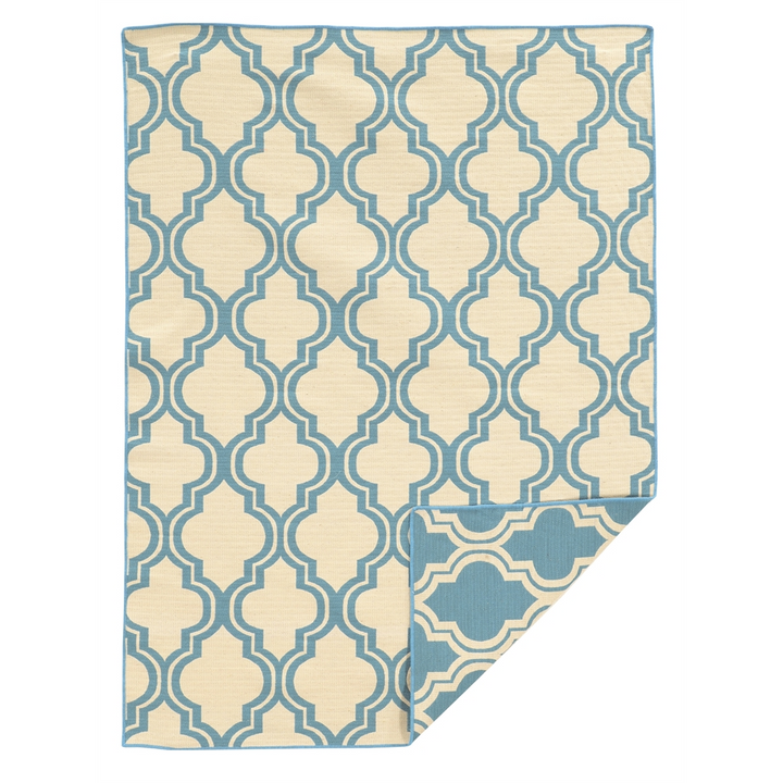 Buy farmhouse furniture Salonika ReversibleQuatrefoil LtBlue 5x8, Rug - Modern Cottage Farmhouse Furniture