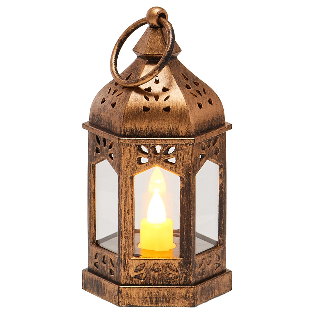 Elegant Bronze Mediterranean Farmhouse LED Lantern - Mediterranean Tuscan Contemporary Home Decor Furniture