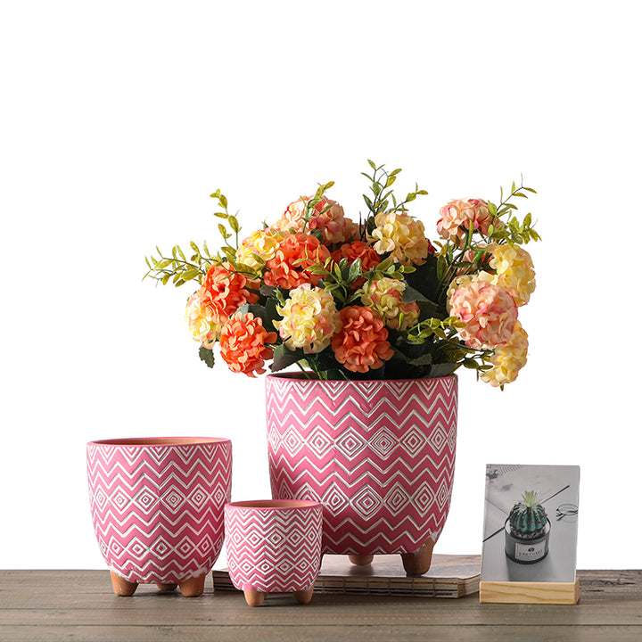 Buy farmhouse furniture Tuscan Terracotta Three-Legged Flower Pot – Spanish Home Decor - Modern Cottage Farmhouse Furniture