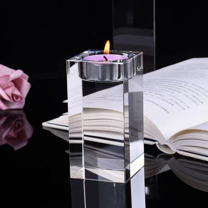 Buy farmhouse furniture Romantic And Minimalist Crystal Clean Candle Holder - Modern Cottage Farmhouse Furniture