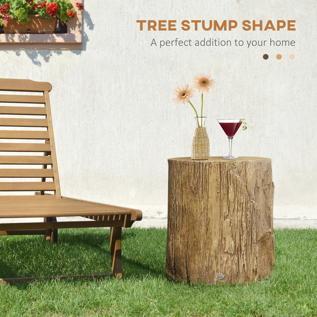 Buy farmhouse furniture Tree Stump End Table | Concrete Farmhouse Accent Table | Indoor & Outdoor | 198 lb Capacity - Modern Cottage Farmhouse Furniture