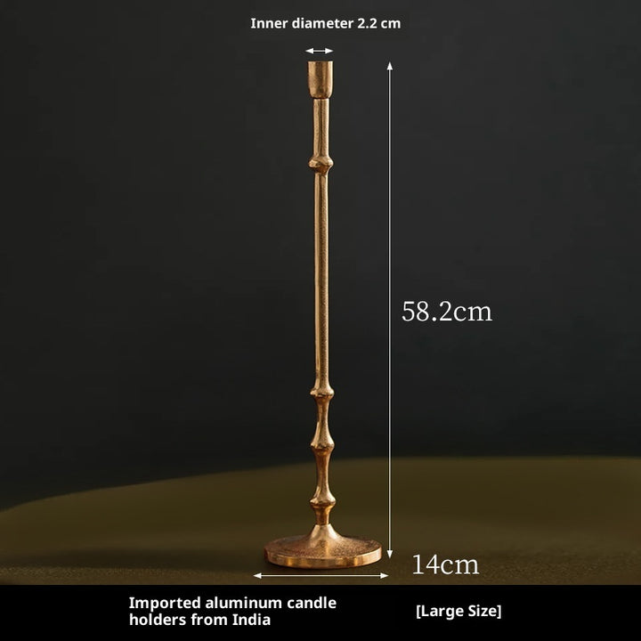 Buy farmhouse furniture Tall Elegant Mediterranean European Candlestick Holder - Modern Cottage Farmhouse Furniture