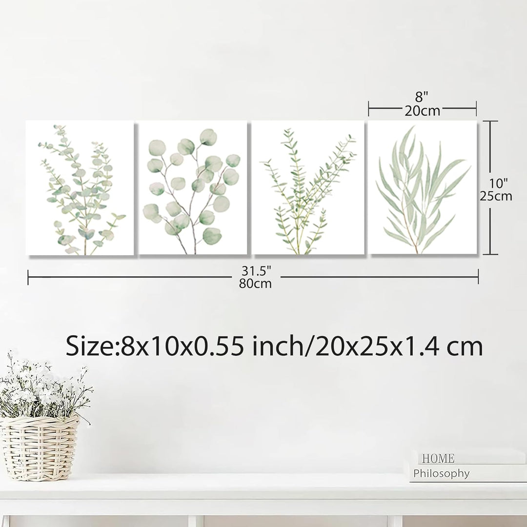 Buy farmhouse furniture 4PCS 8X10in Farmhouse Botanical Plant Canvas Wall Art - Modern Cottage Farmhouse Furniture