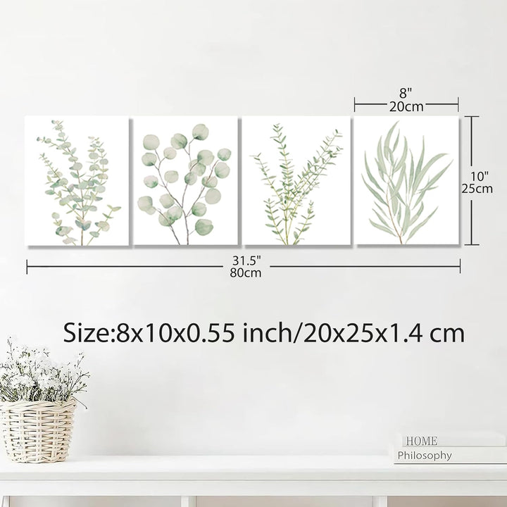 Buy farmhouse furniture 4PCS 8X10in Farmhouse Botanical Plant Canvas Wall Art - Modern Cottage Farmhouse Furniture