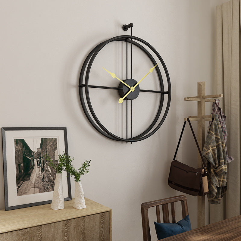 Capri | Modern Mediterranean Luxury Iron Wall Clock - Mediterranean Tuscan Contemporary Home Decor Furniture