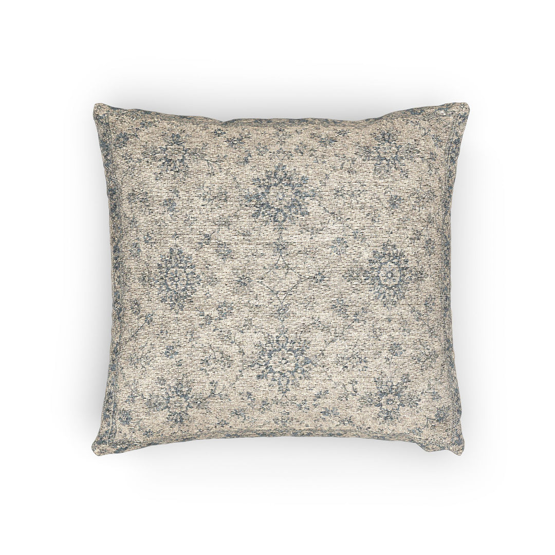 Blue Bell Woven Pillow — Neutral Textured Decorative Throw Pillow for Modern Rustic Home