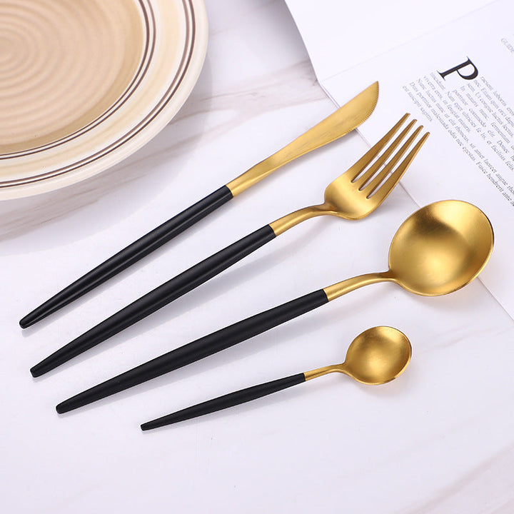 Boho Aesthetic Elegant Portuguese Anti Corrosion Stainless Steel Tableware Set | Biophilic Design Airbnb Decor Furniture 