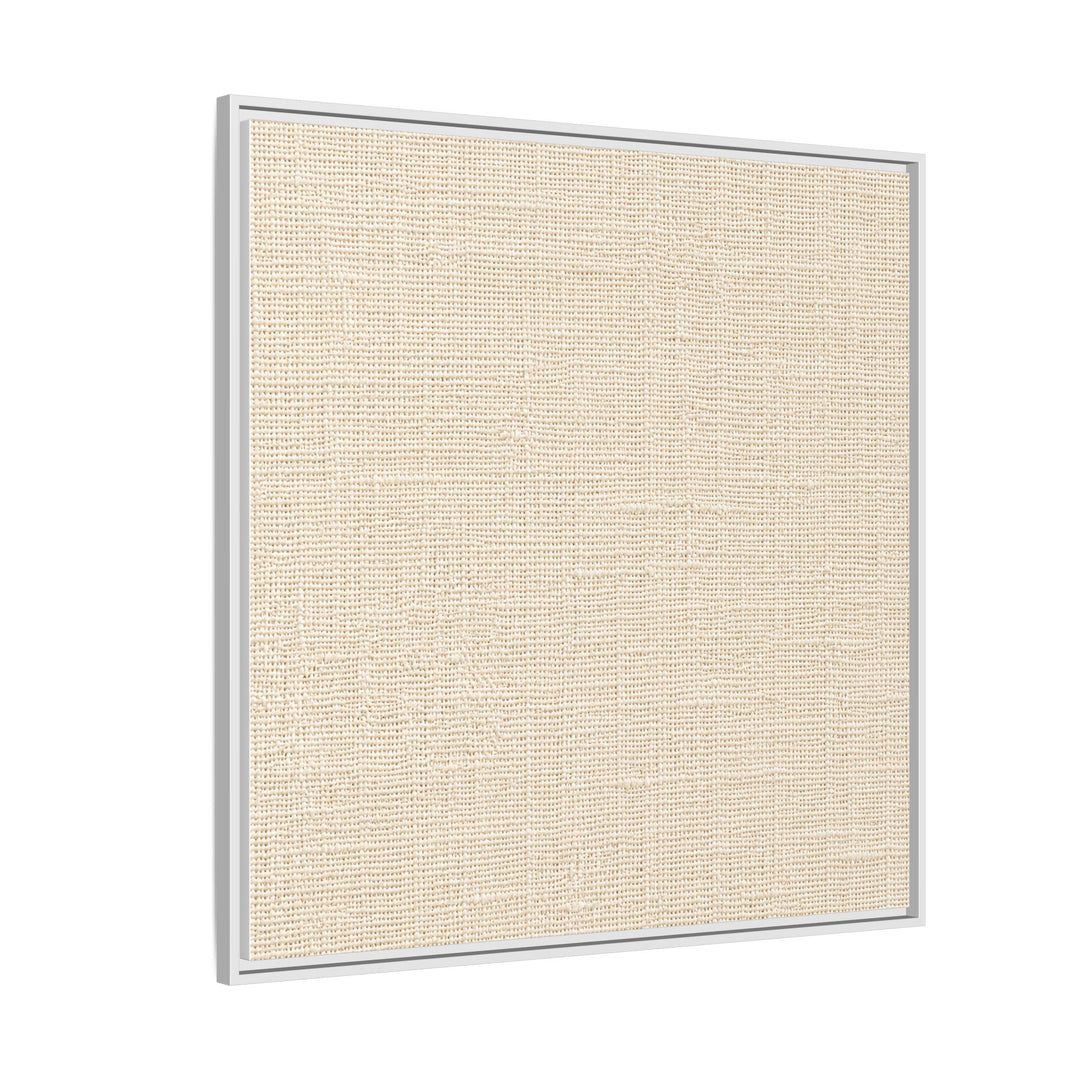 Woven Art Sage &amp; Cream Framed Canvas Wall Art