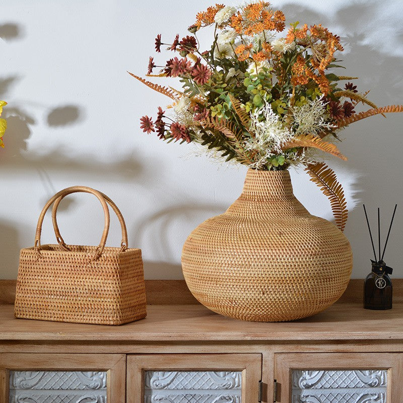 Mediterranean Farmhouse Flower Baskets - Mediterranean Italian Contemporary Home Decor Furniture