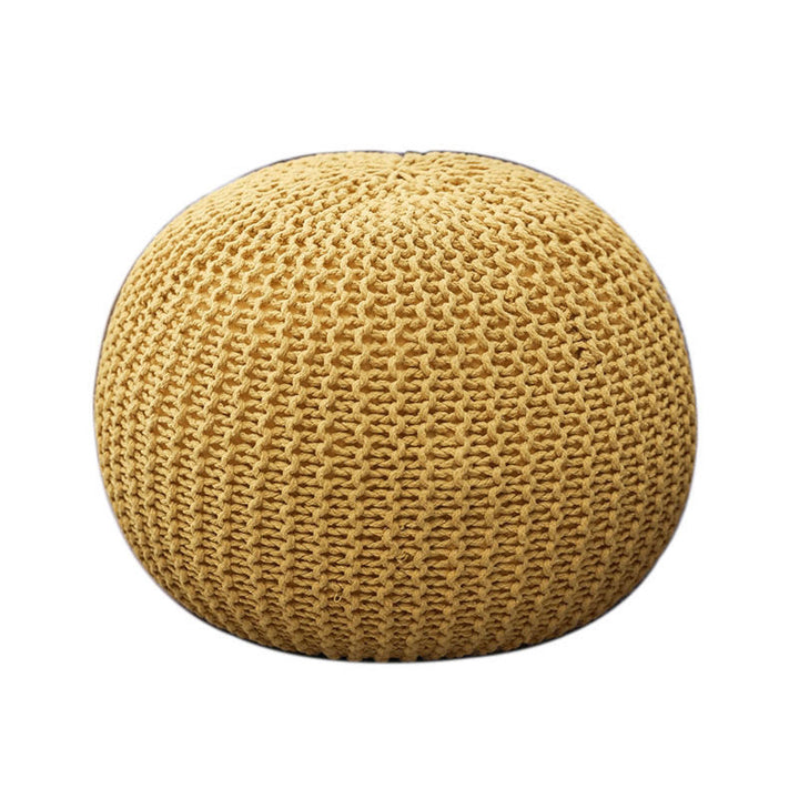 Handwoven Artisan Modern Round Simple Round Ottoman