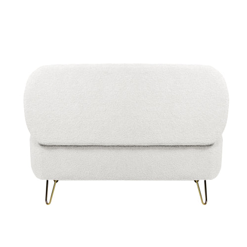 Ivory White Mediterranean Farmhouse Bedside Storage Footstool - Mediterranean Italian Contemporary Home Decor Furniture