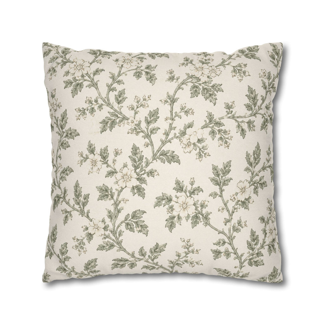 Cream &amp; Sage Floral Pillowcase By. Artisan Blooms