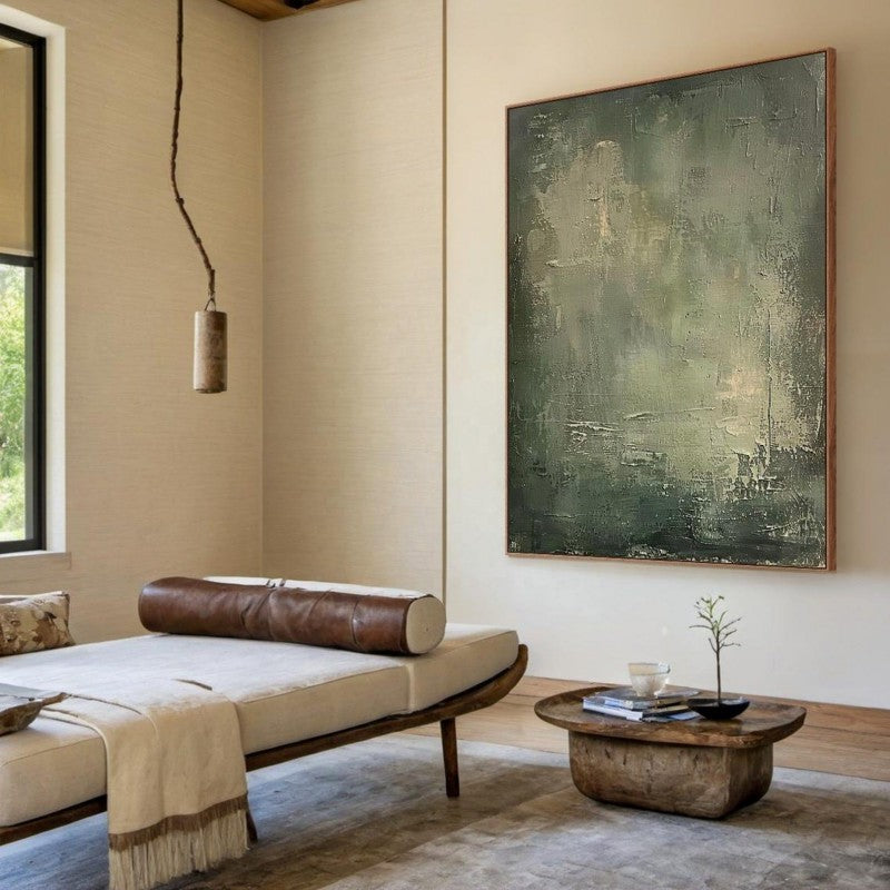 Buy farmhouse furniture Ravello Olive Green Mediterranean Abstract Wall Piece - Modern Cottage Farmhouse Furniture