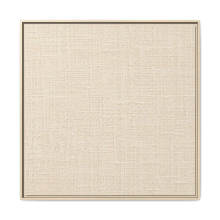 Woven Art Sage &amp; Cream Framed Canvas Wall Art