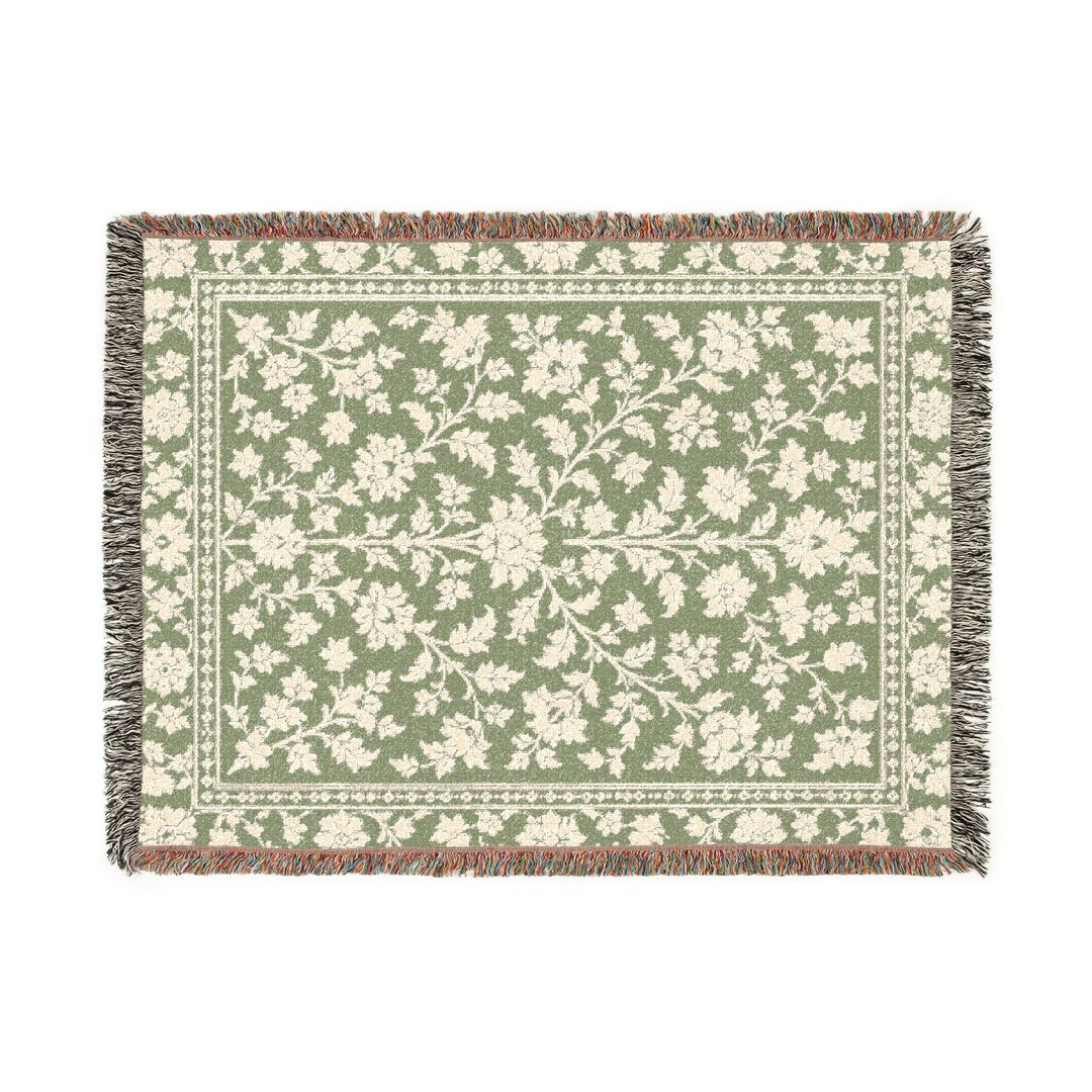 Sage &amp; Cream Woven Blanket By. Artisan Blooms