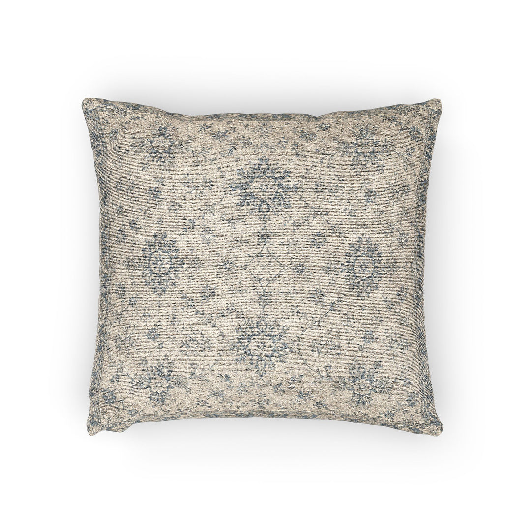 Blue Bell Woven Pillow — Neutral Textured Decorative Throw Pillow for Modern Rustic Home
